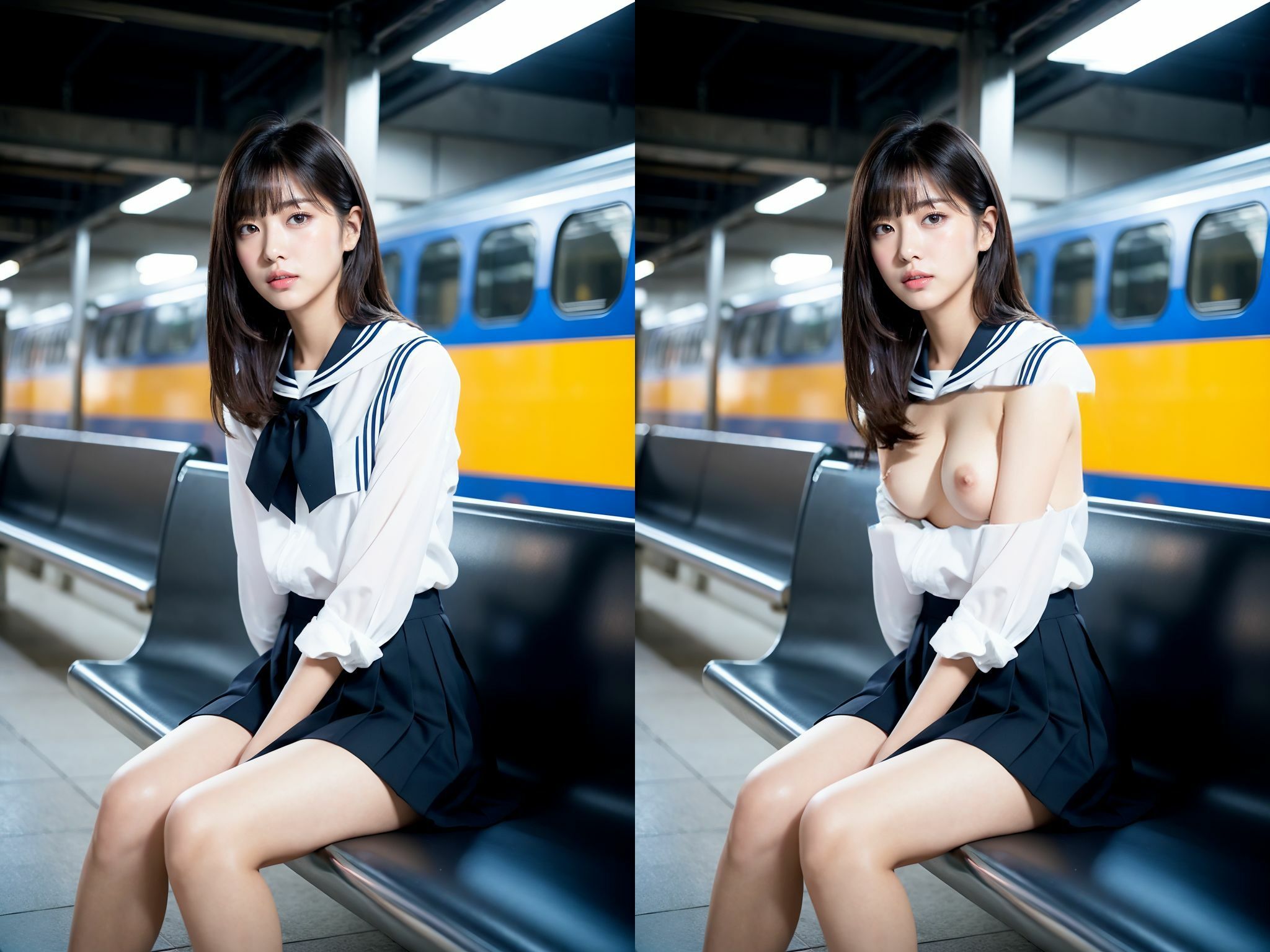 透視されちゃう女子校生たち サンプル6ページ目