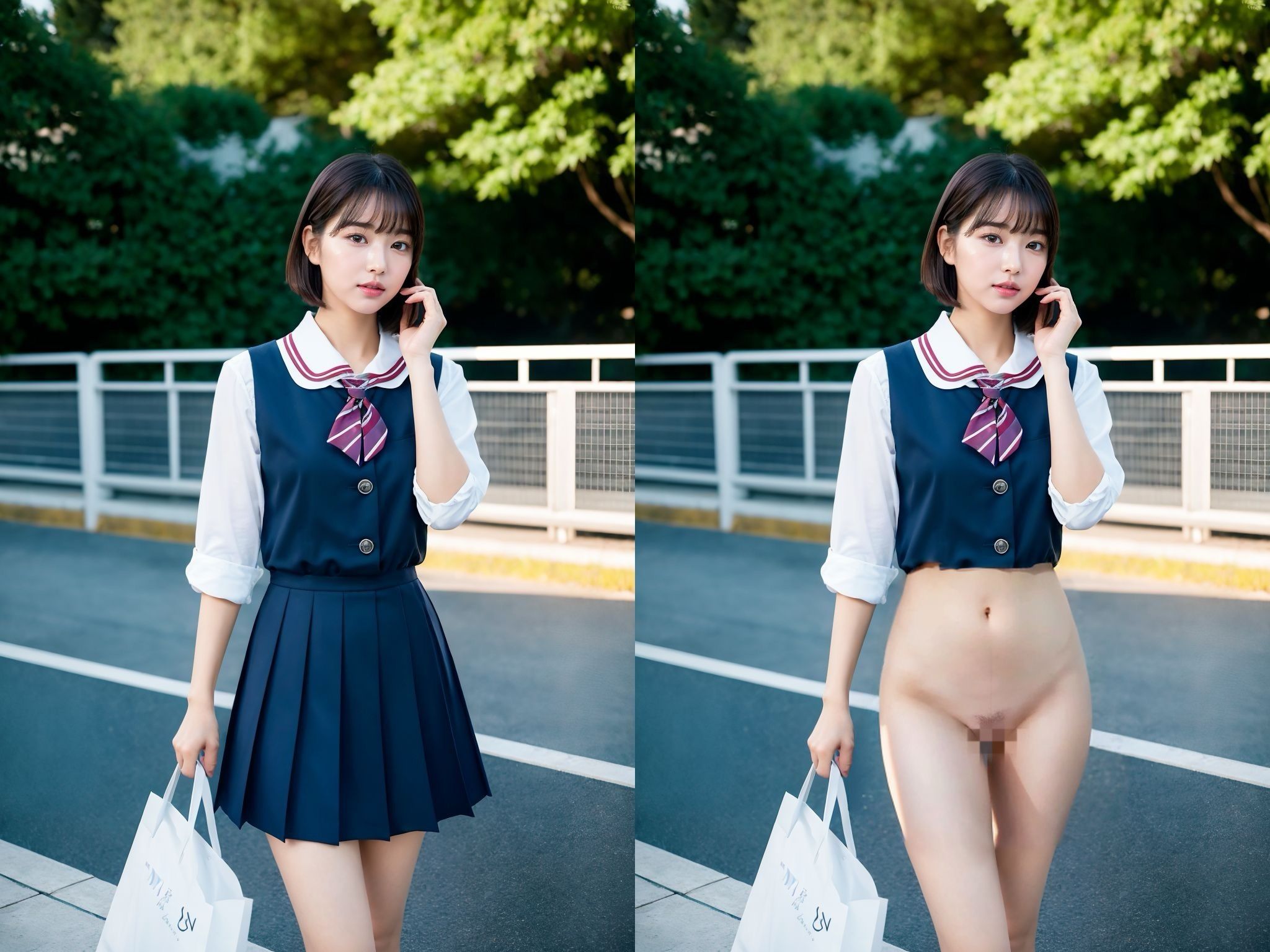 透視されちゃう女子校生たち サンプル7ページ目