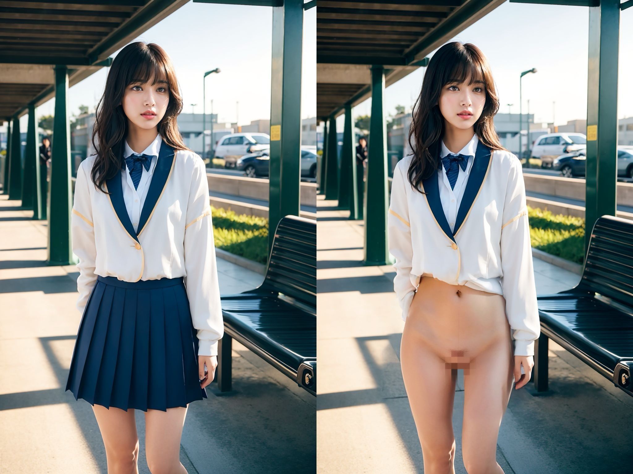 透視されちゃう女子校生たち サンプル9ページ目