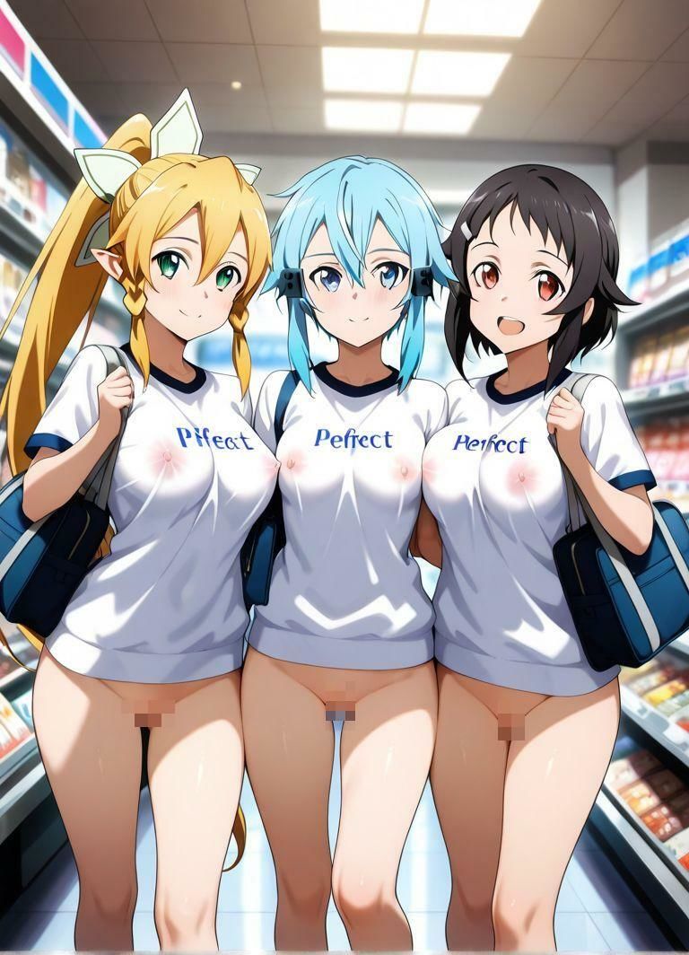 全裸登校-SAOヒロインず- サンプル4ページ目