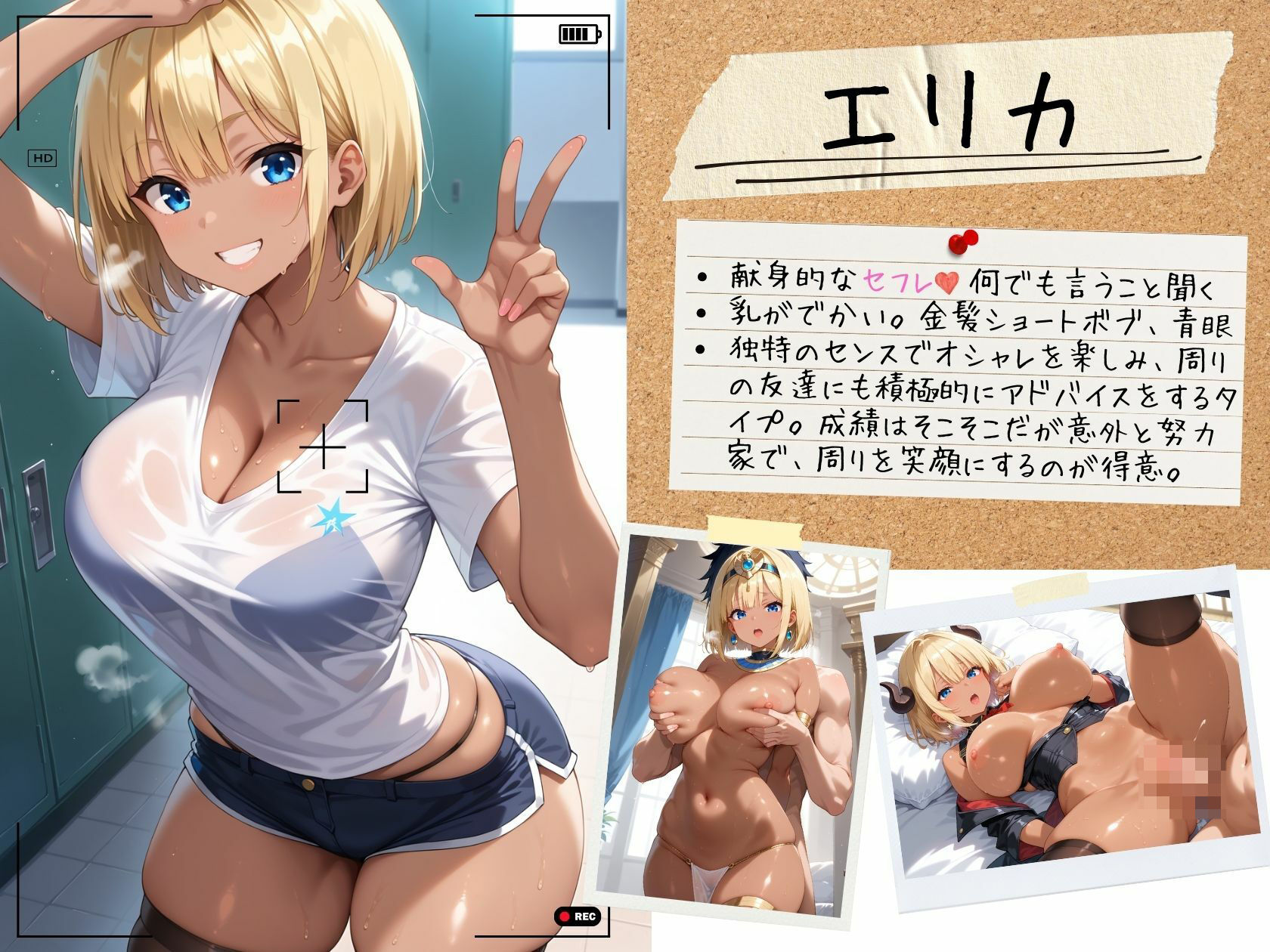 セフレの生ハメ写真公開します 金髪ショート爆乳黒ギャル 〜エリカ（21）〜 異世界転生編 サンプル1ページ目