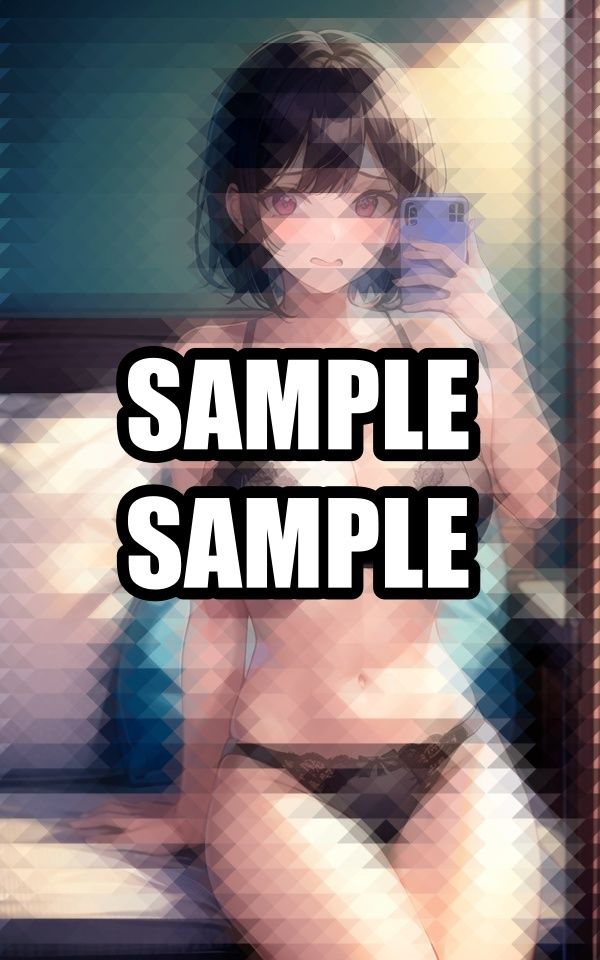 自撮りをしちゃう裏垢美女イラスト集 サンプル7ページ目