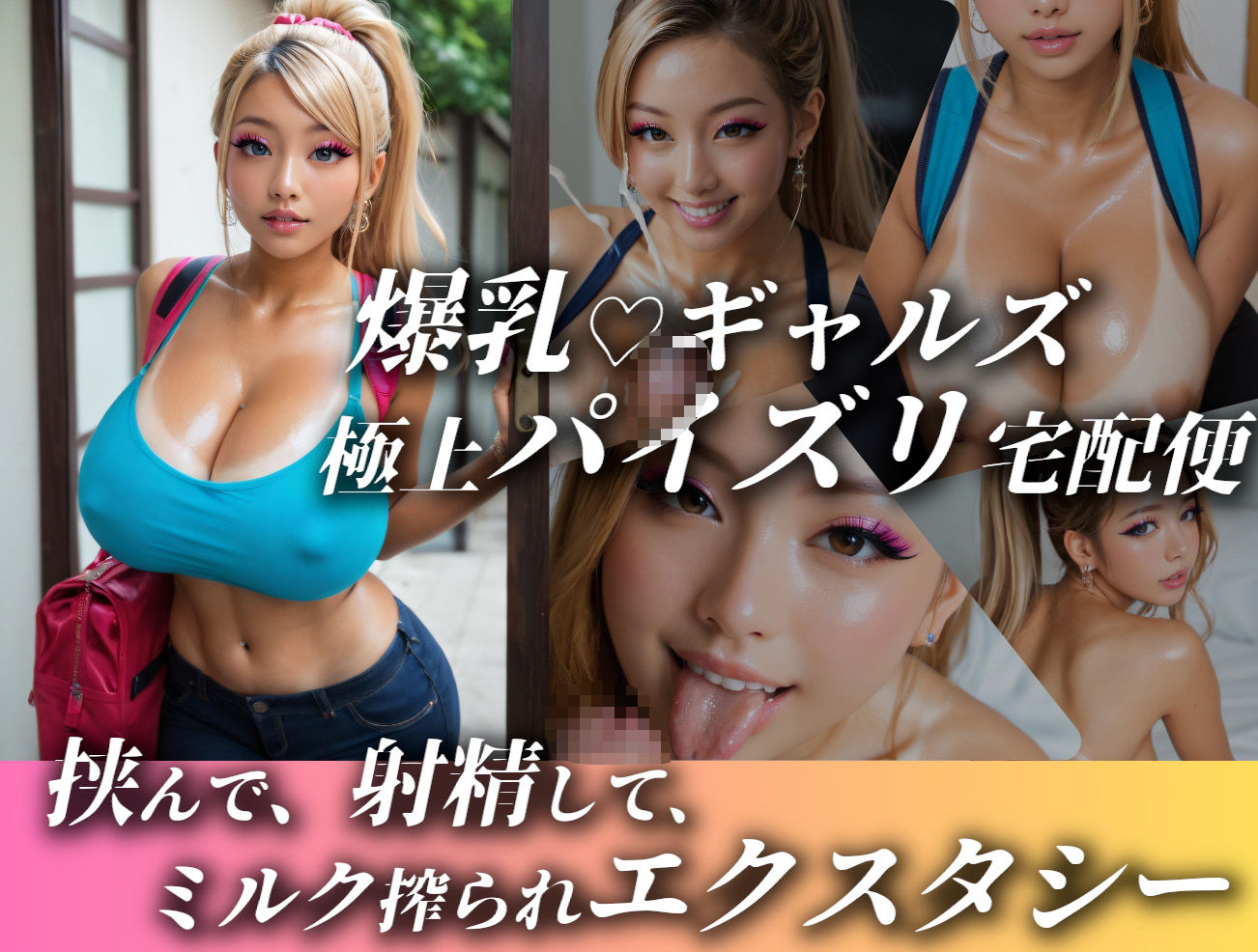 爆乳ギャルズ極上パイズリ宅配便〜挟んで、射精して、ミルク搾られエクスタシー〜 サンプル8ページ目