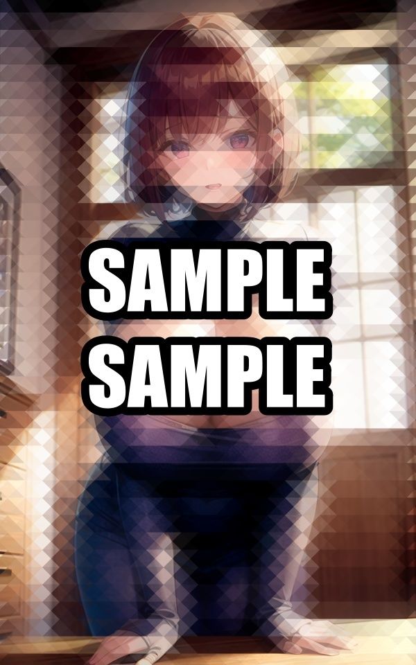 前かがみのニット美女イラスト集 サンプル7ページ目