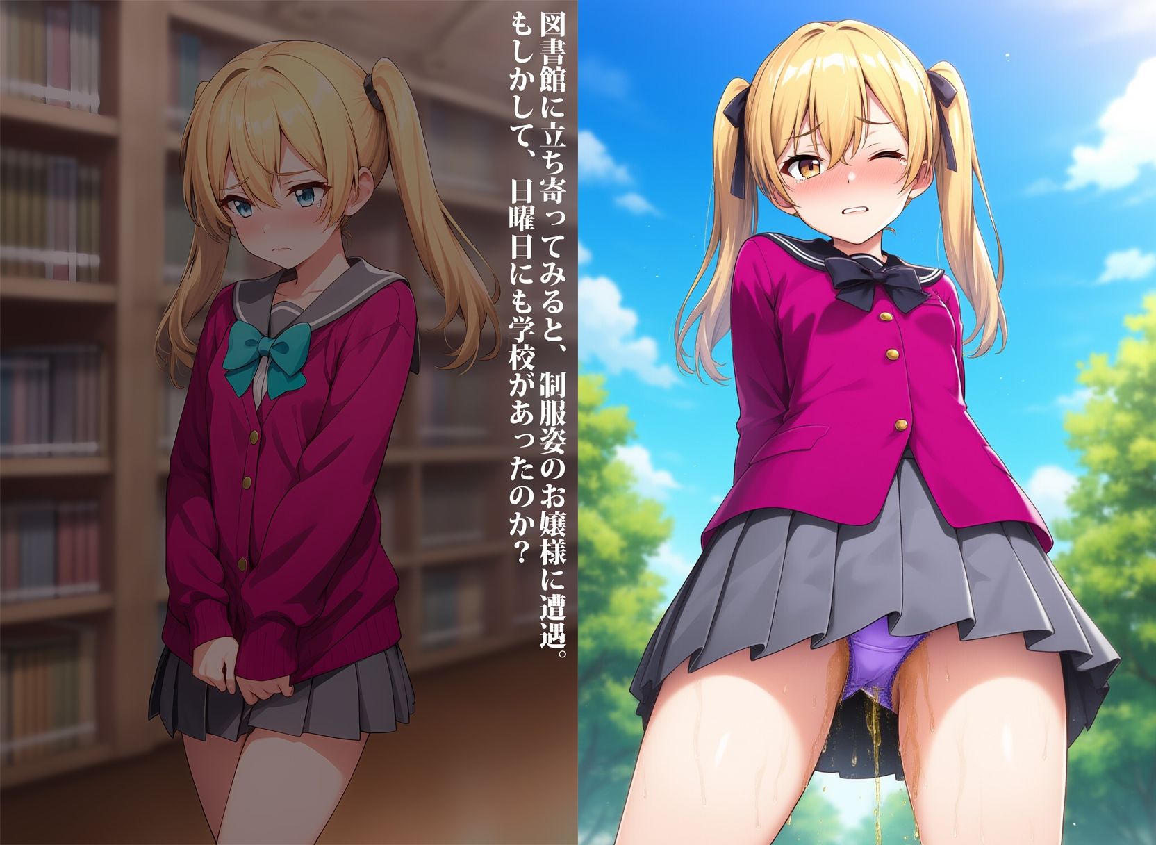 私立の学園に通ってるお嬢様のお漏らし サンプル4ページ目