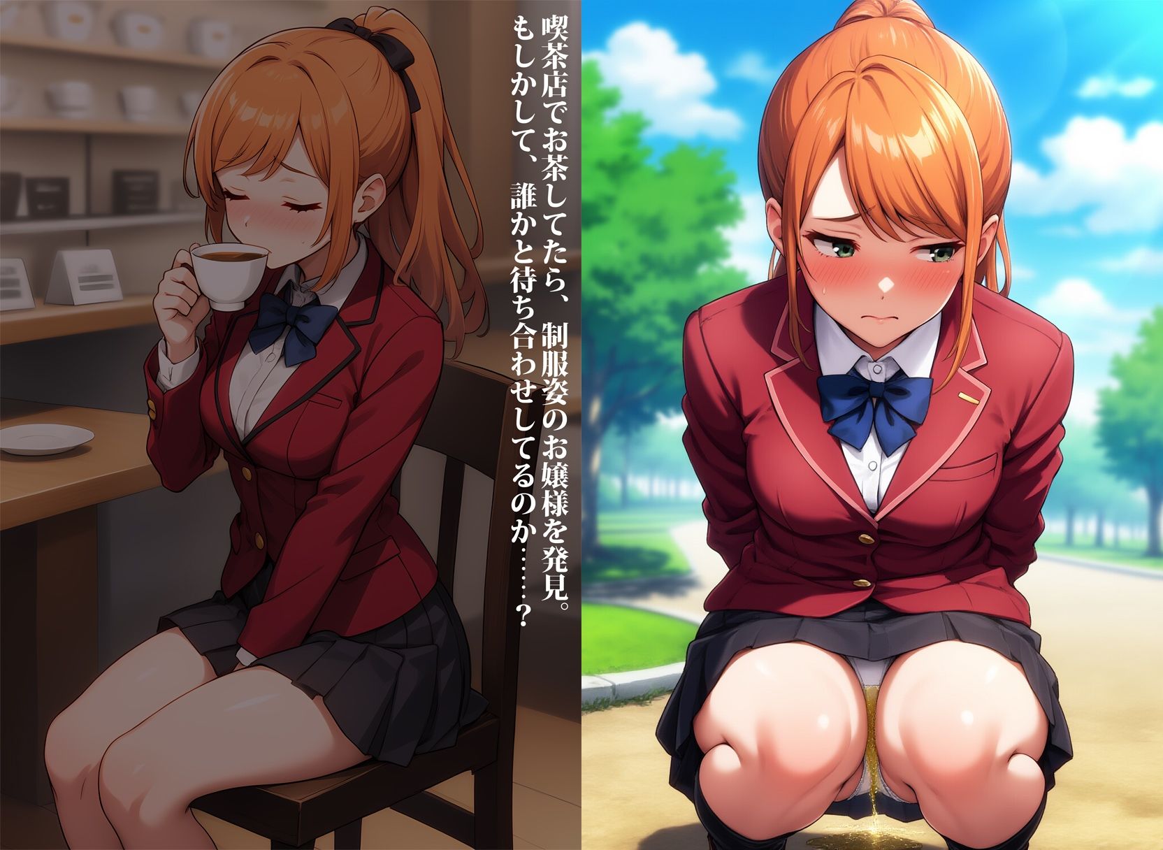 私立の学園に通ってるお嬢様のお漏らし サンプル5ページ目