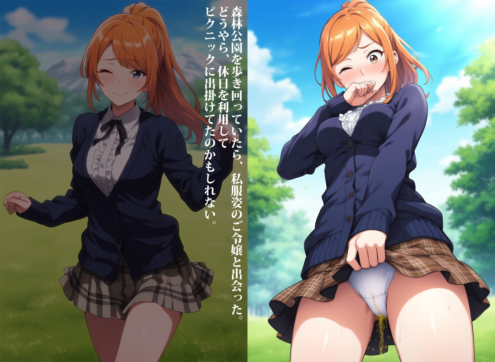私立の学園に通ってるお嬢様のお漏らし サンプル10ページ目