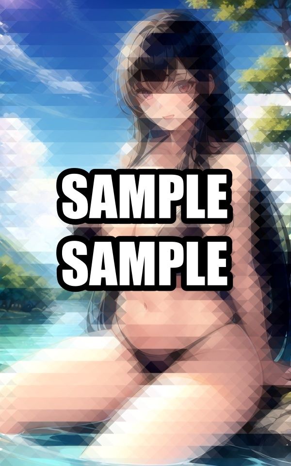 川遊びをする水着美女イラスト集 サンプル3ページ目