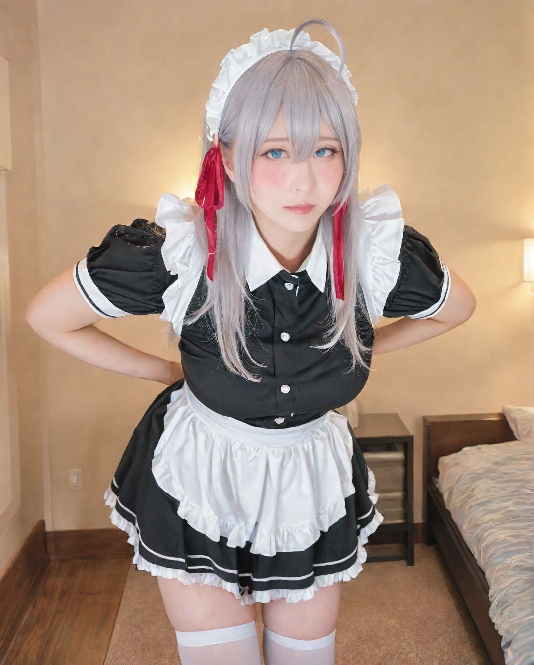 アーリャさんのコスプレイヤーと個撮えっち写真集【150枚〜 制服/メイド/逆バニー/下着】 サンプル4ページ目