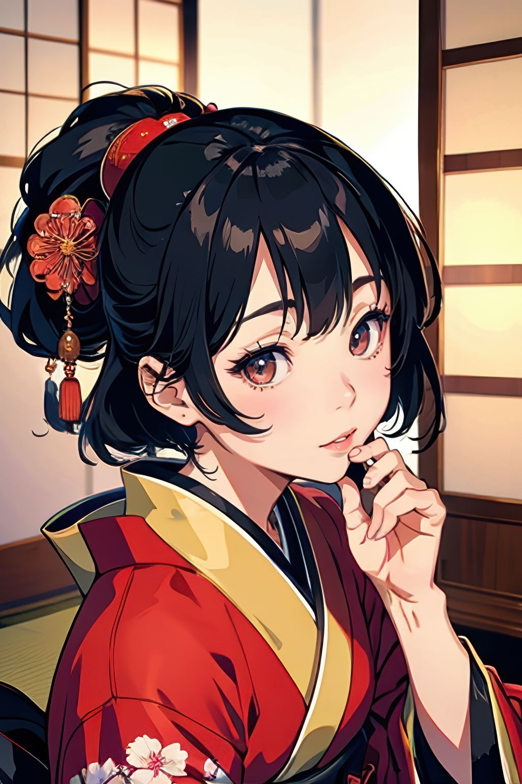 Japanese style 2.5D illustrations AI beauty photo book サンプル1ページ目