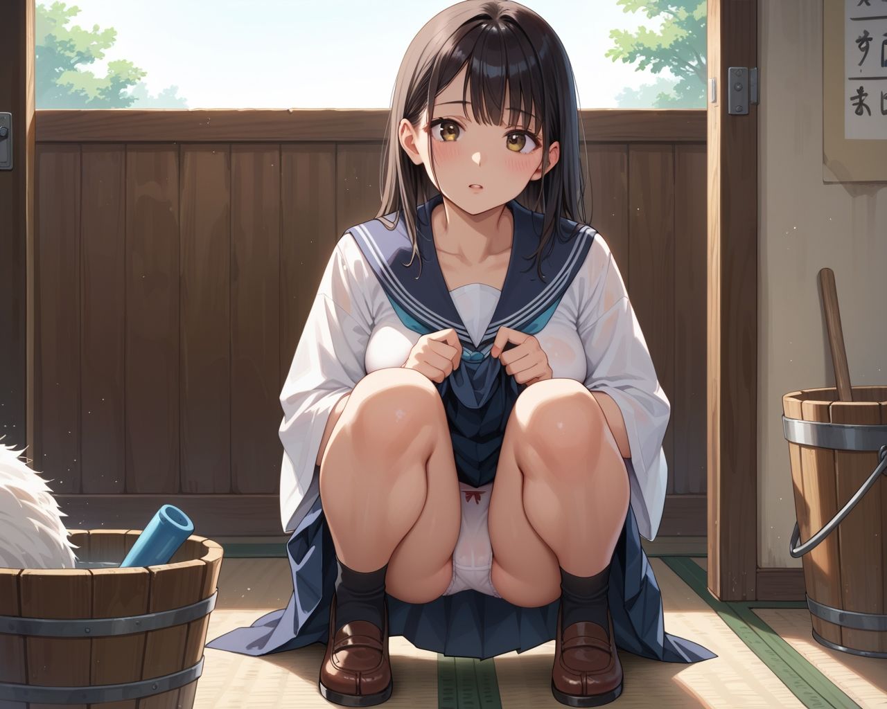 性処理学級 巨乳彼女編【制服で温泉旅行 241枚】 サンプル1ページ目