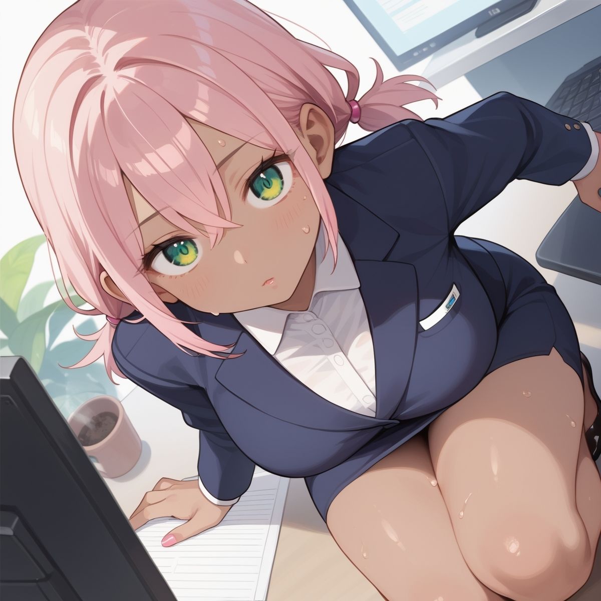 巨乳OLにヒミツのサービス残業してもらった件。〜黒ギャル編〜 Vol.2 サンプル2ページ目