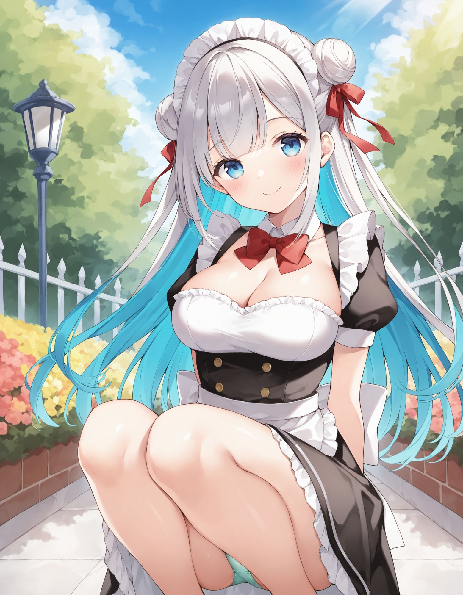 メイドのしゃがみパンチラ サンプル6ページ目