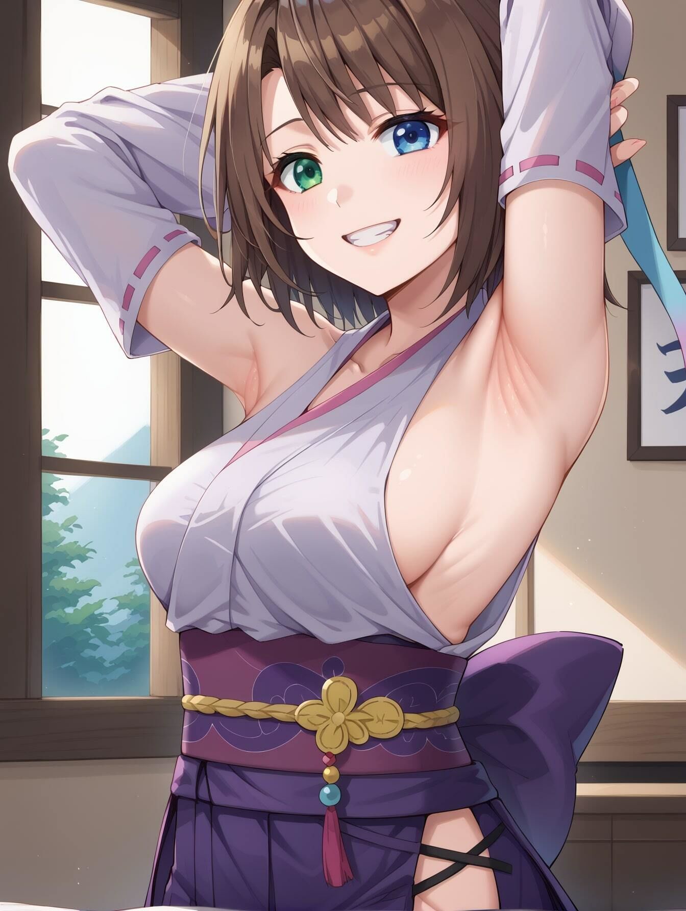 FFイラストエロ画像_和装とセクシーボディがエッチなユウナちゃんの画像集！ サンプル6ページ目