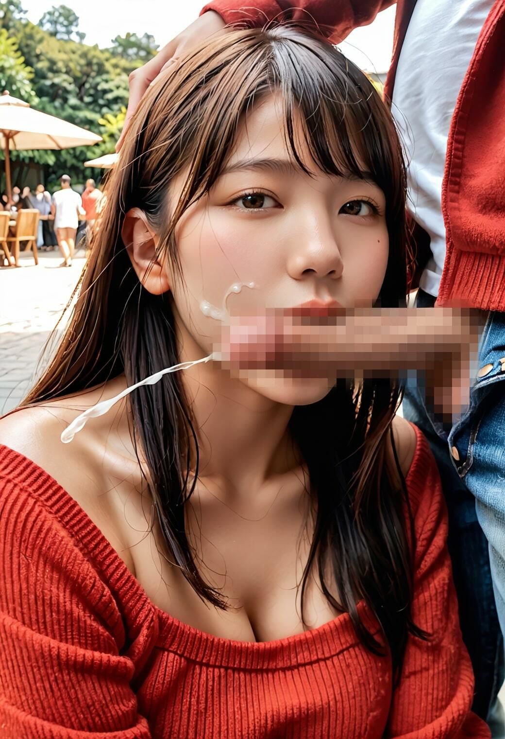 リアル美女フェラチオ画像_超可愛い女の子が所かまわずペニスを咥えまくり？！精液をぶっかけられた顔もエッチな画像集！ サンプル4ページ目