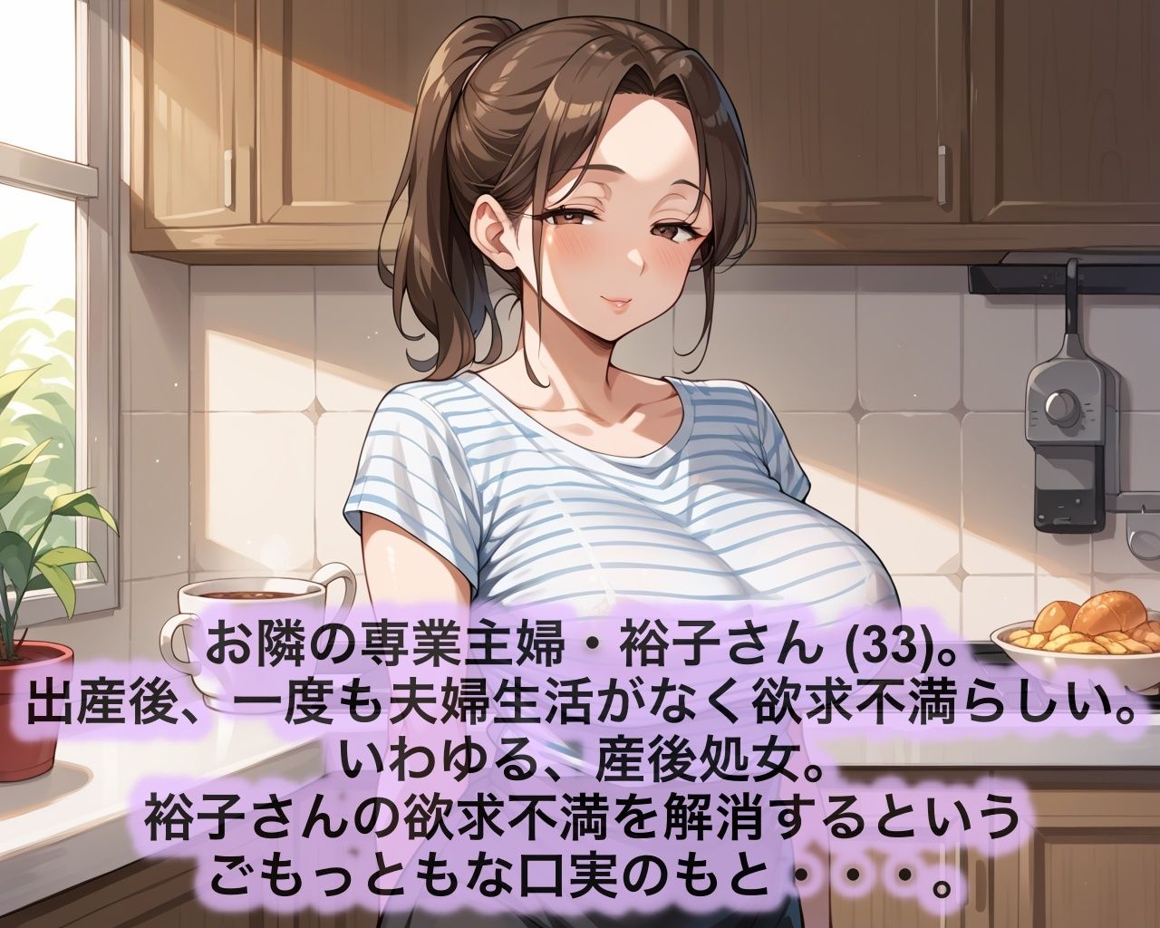 隣の専業主婦を寝取る サンプル1ページ目