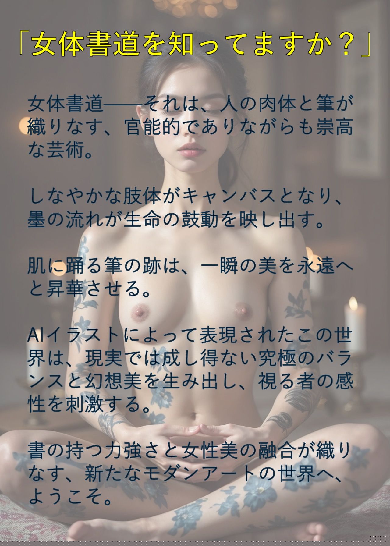 AI最強美術部vol.3「女体書道」 サンプル2ページ目