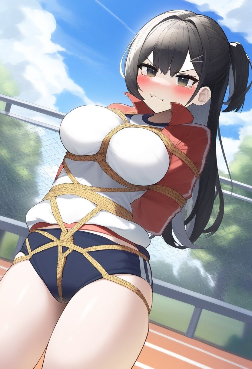 スポーツ少女着衣緊縛AIイラスト集 サンプル2ページ目