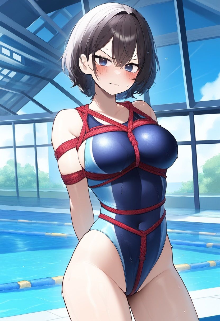 スポーツ少女着衣緊縛AIイラスト集 サンプル7ページ目