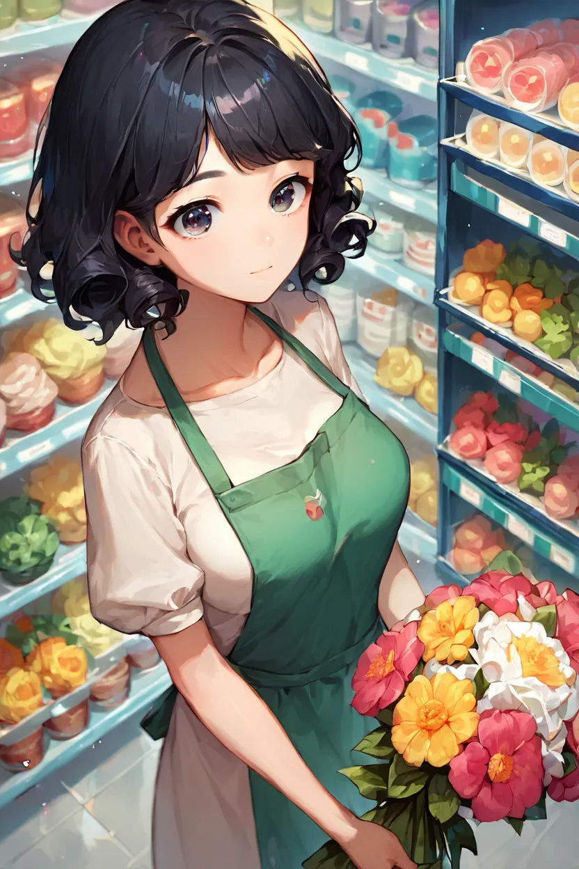 花屋の店員さんとイチャラブエッチ。最後は中に出して… サンプル1ページ目