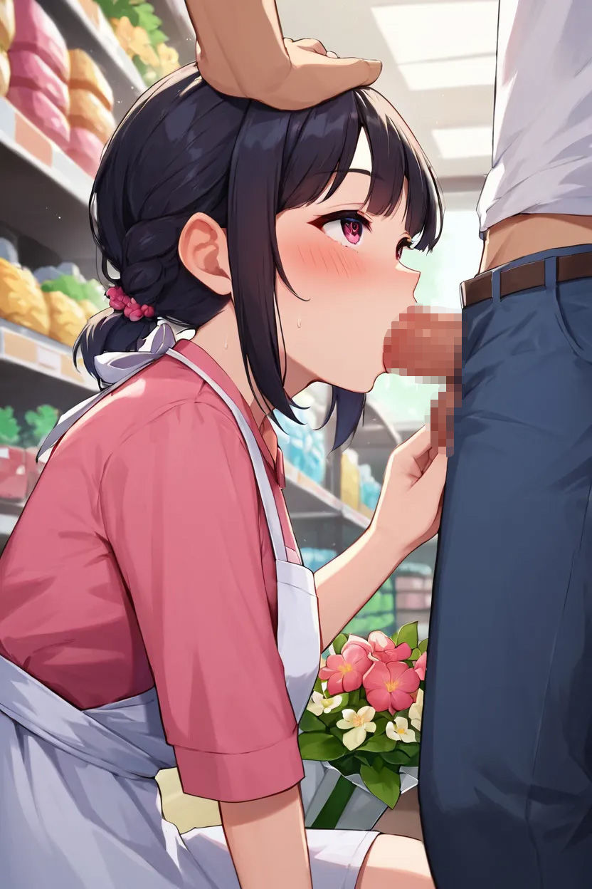 花屋の店員さんとイチャラブエッチ。最後は中に出して… サンプル2ページ目