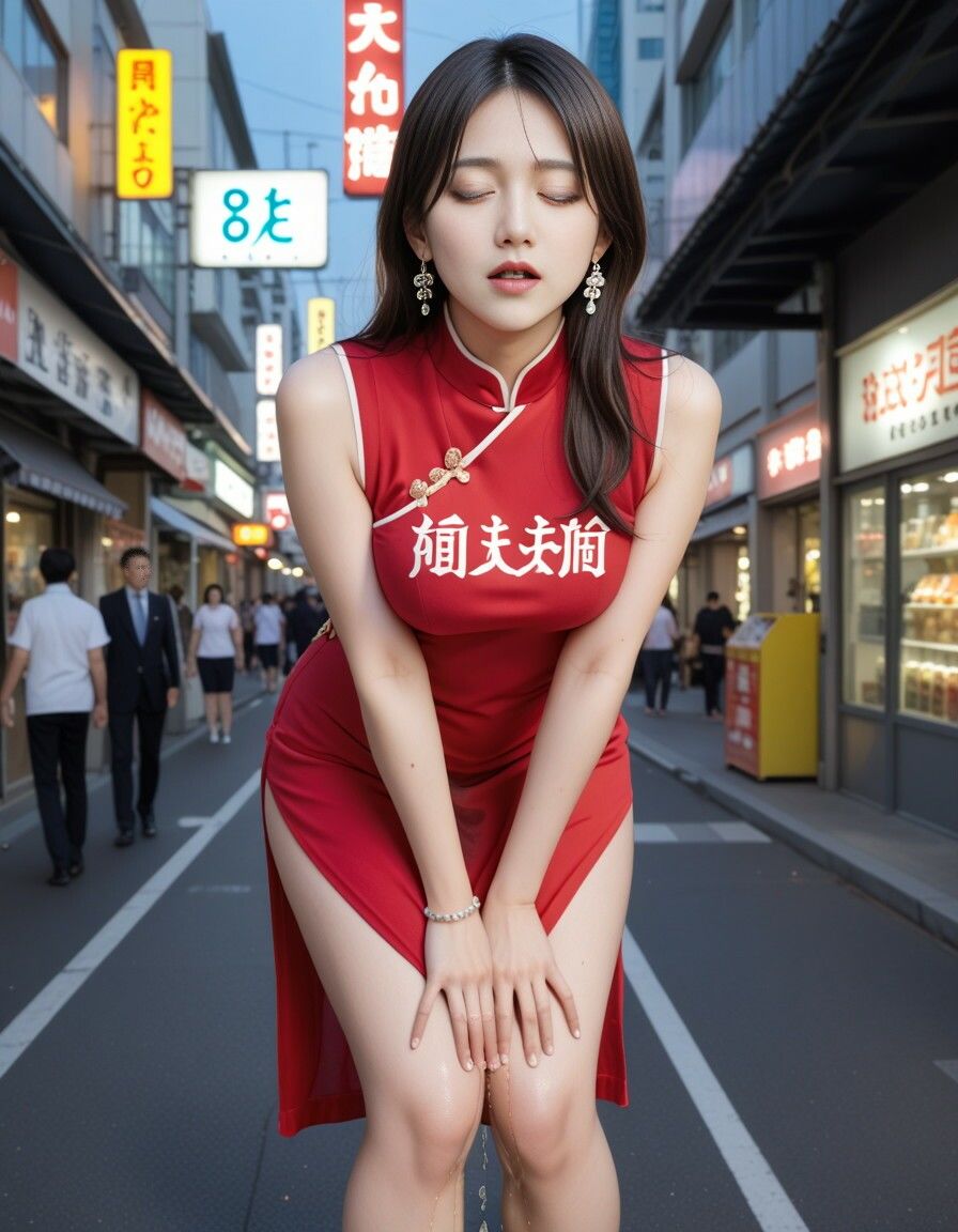 おもらしチャイナドレス美女 サンプル7ページ目