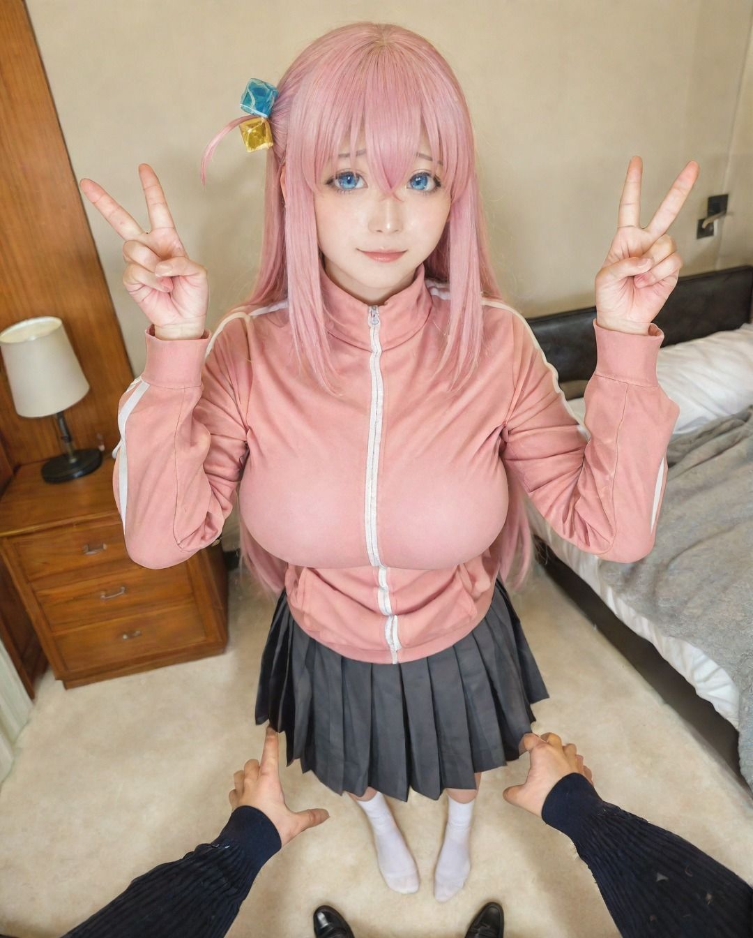 どちゃくそ変態なぼっちちゃんとコスプレ個撮えっち【30枚〜 制服メイド】 サンプル4ページ目