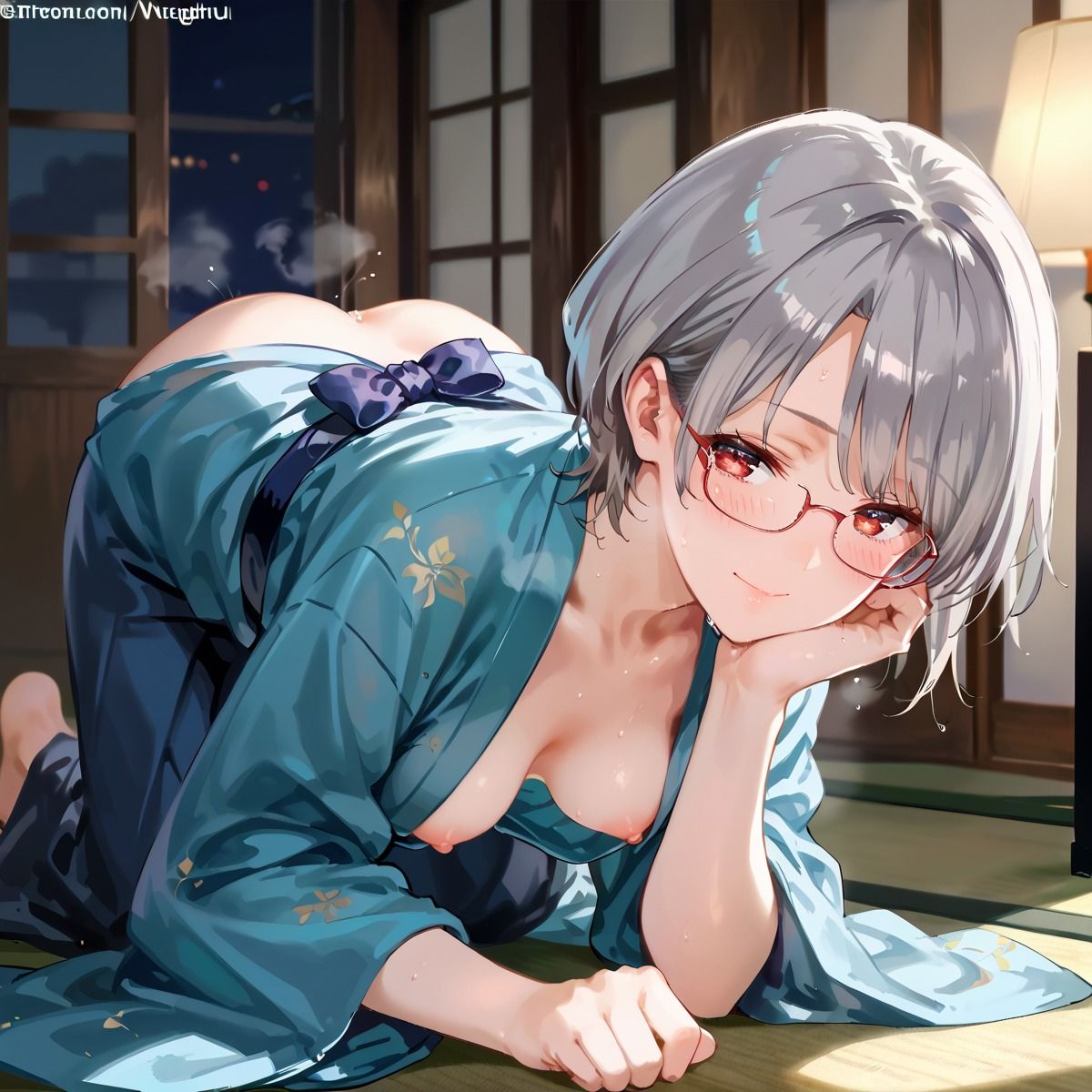 内気な眼鏡和服女子の欲情〜第二集〜 サンプル5ページ目