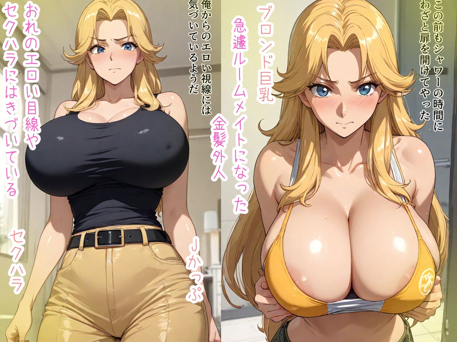 ブロンドでかぱいルームメイト サンプル1ページ目