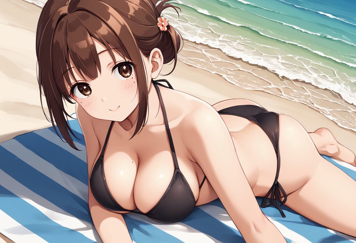開放ビーチでビキニJKを孕ませる サンプル10ページ目
