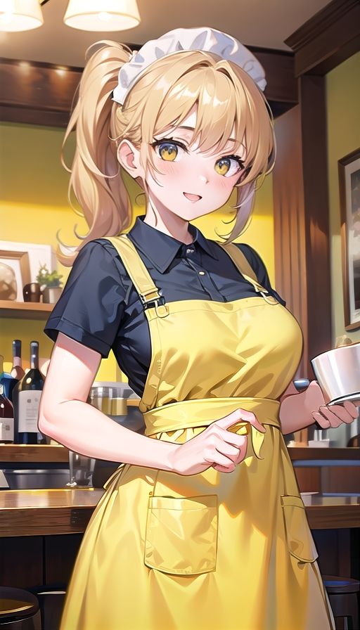 金髪ギャルウェイトレス サンプル1ページ目