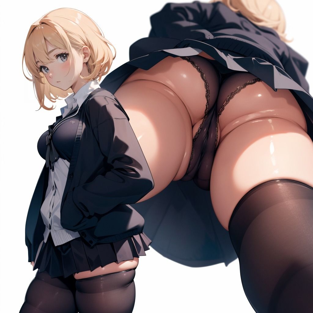 制服JK（黒）のえちえちおパンツ盗撮アングル お尻編 Vol.1＋Vol.2 サンプル3ページ目