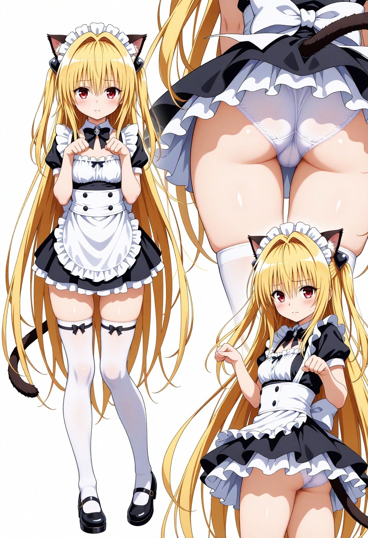 立ち絵とローアングル3【メイド服風】 サンプル2ページ目