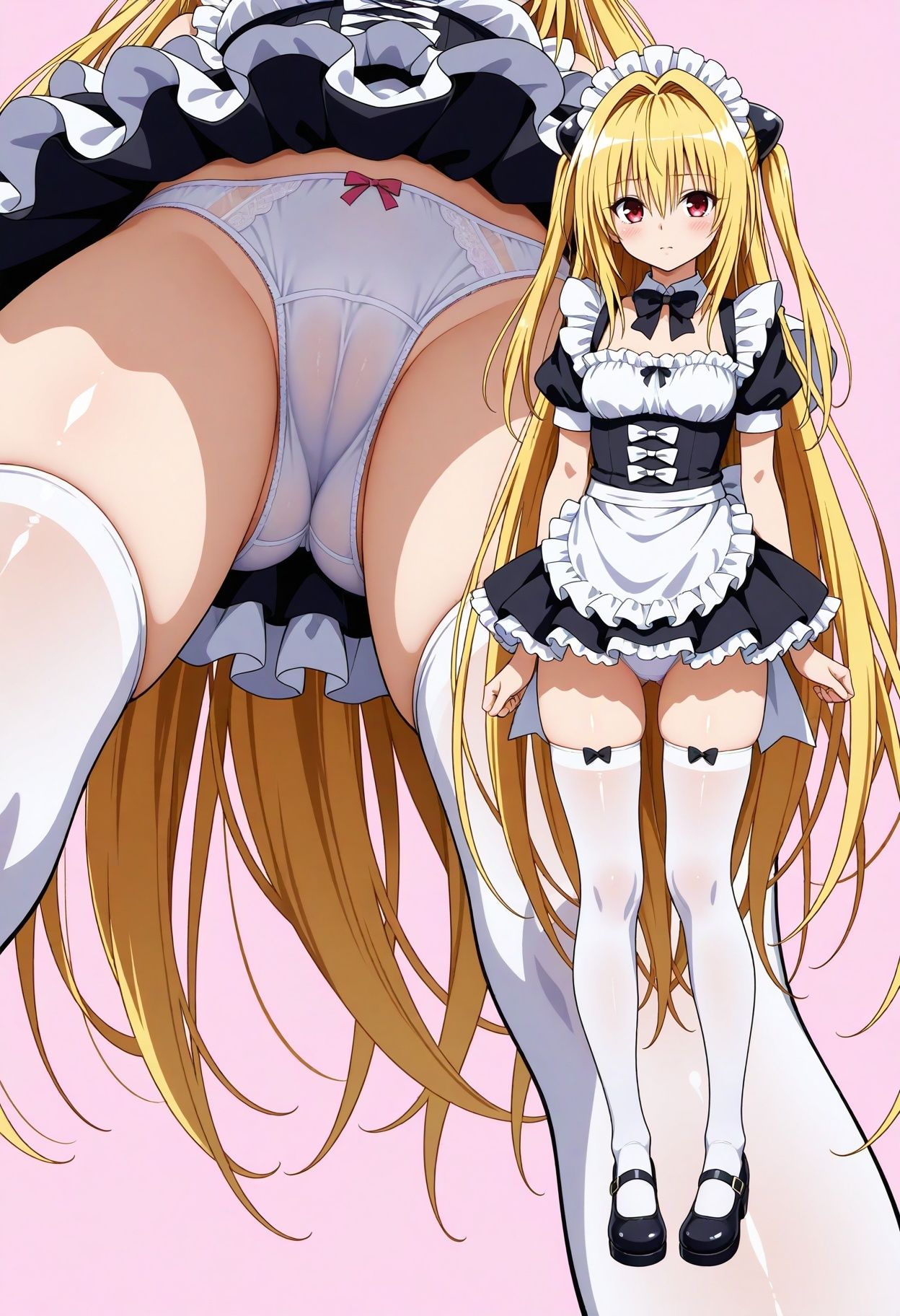 立ち絵とローアングル3【メイド服風】 サンプル3ページ目