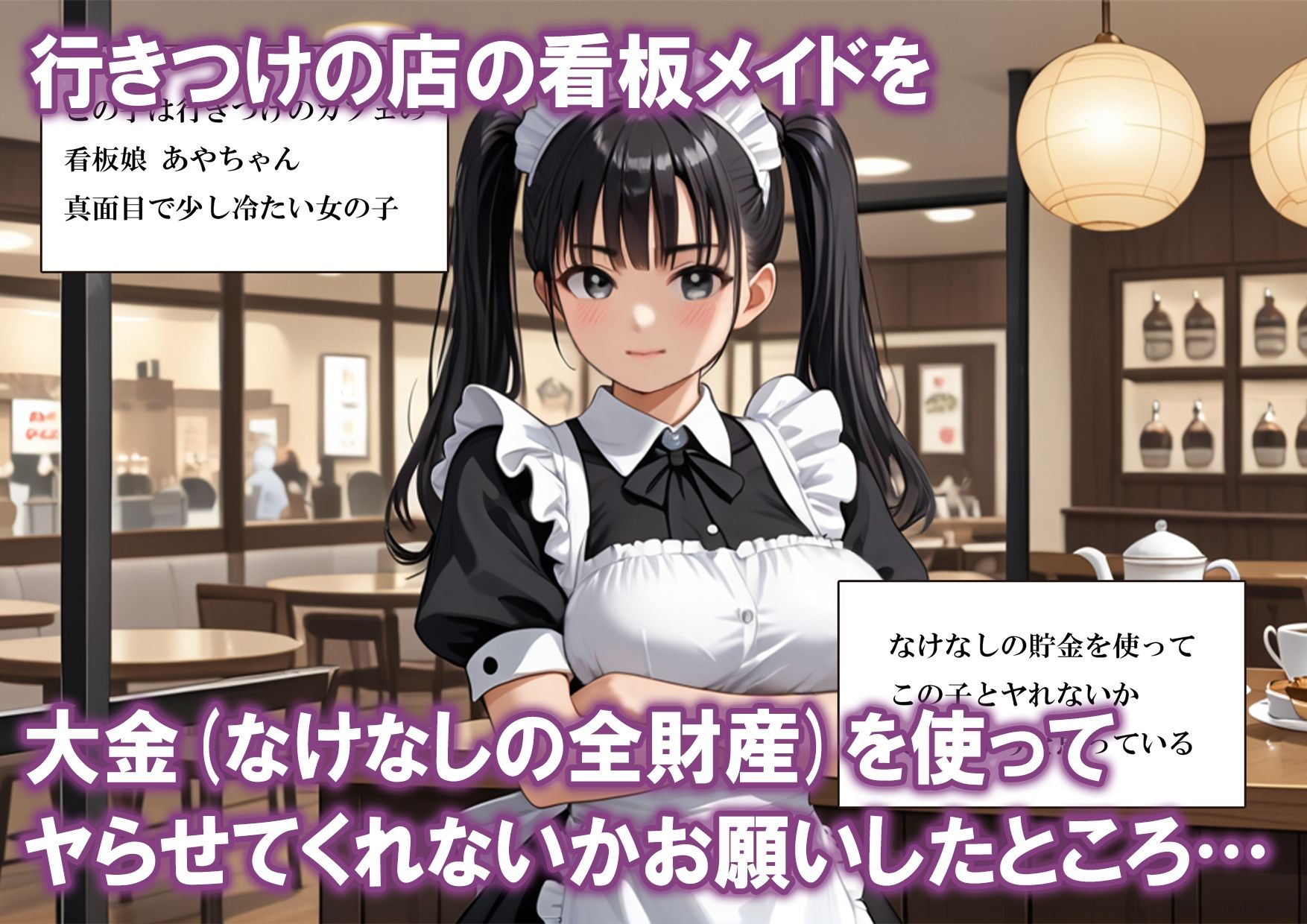 大金をチラつかせれば爆乳メイドとヤれるのか？ サンプル1ページ目