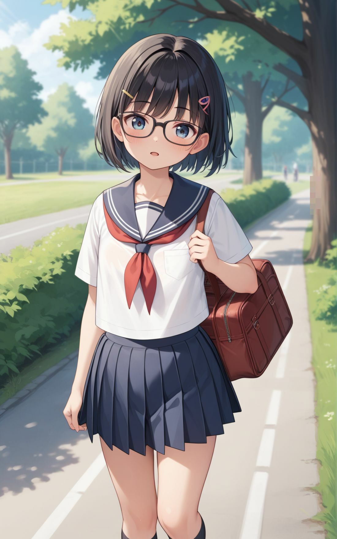 眼鏡っ娘 妹系女子校生 陰キャ水泳部の女子校生はベッドの上では激しかった件 サンプル1ページ目