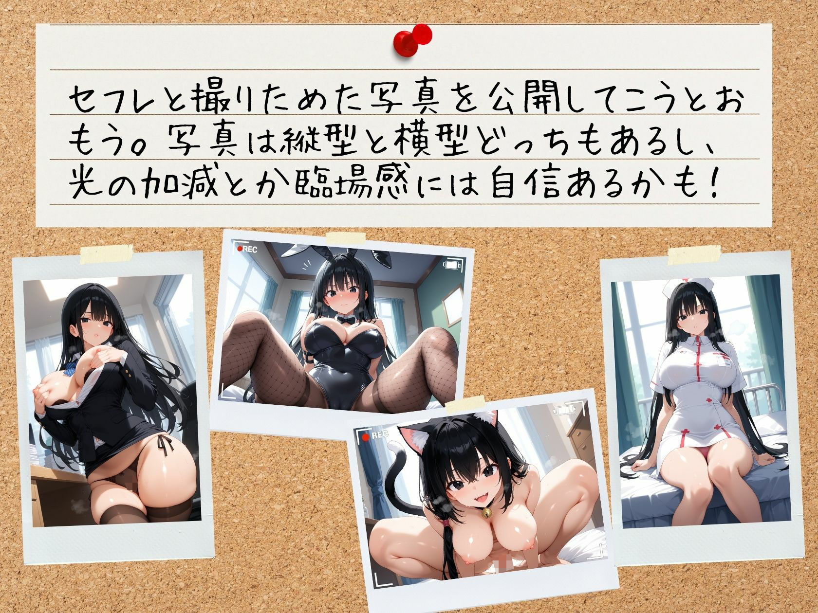 セフレの生ハメ写真公開します 黒髪清楚系爆乳女子校生 〜レイナ（19）〜 コスプレ編 サンプル2ページ目