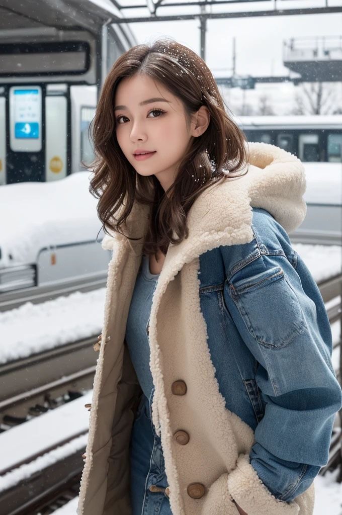 旅立ちの前に〜駅の待合室で紡ぐひととき AI写真集 サンプル1ページ目