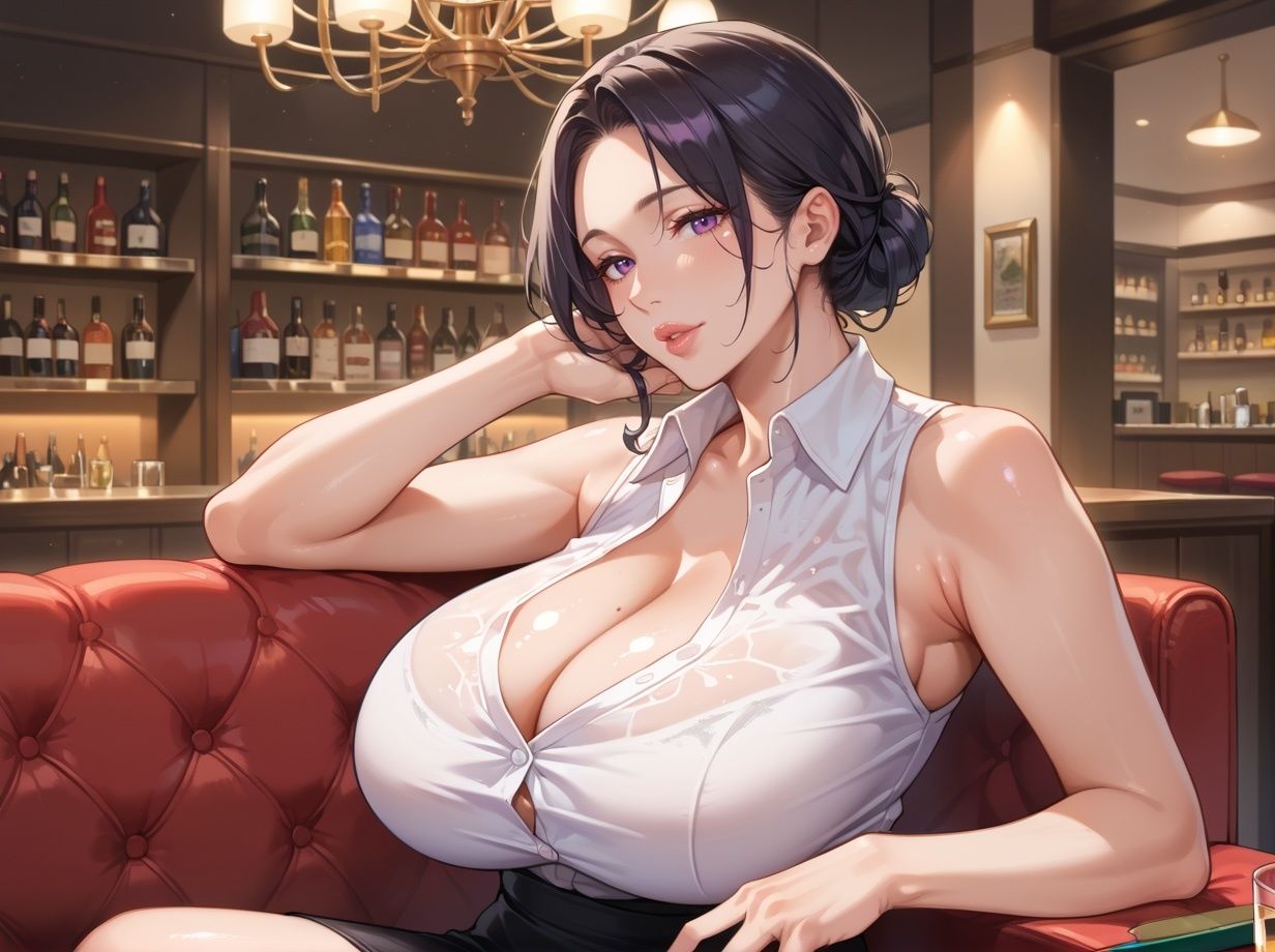 ハプニングバーで人妻孕ませ 複数チン○総絞り！ サンプル1ページ目