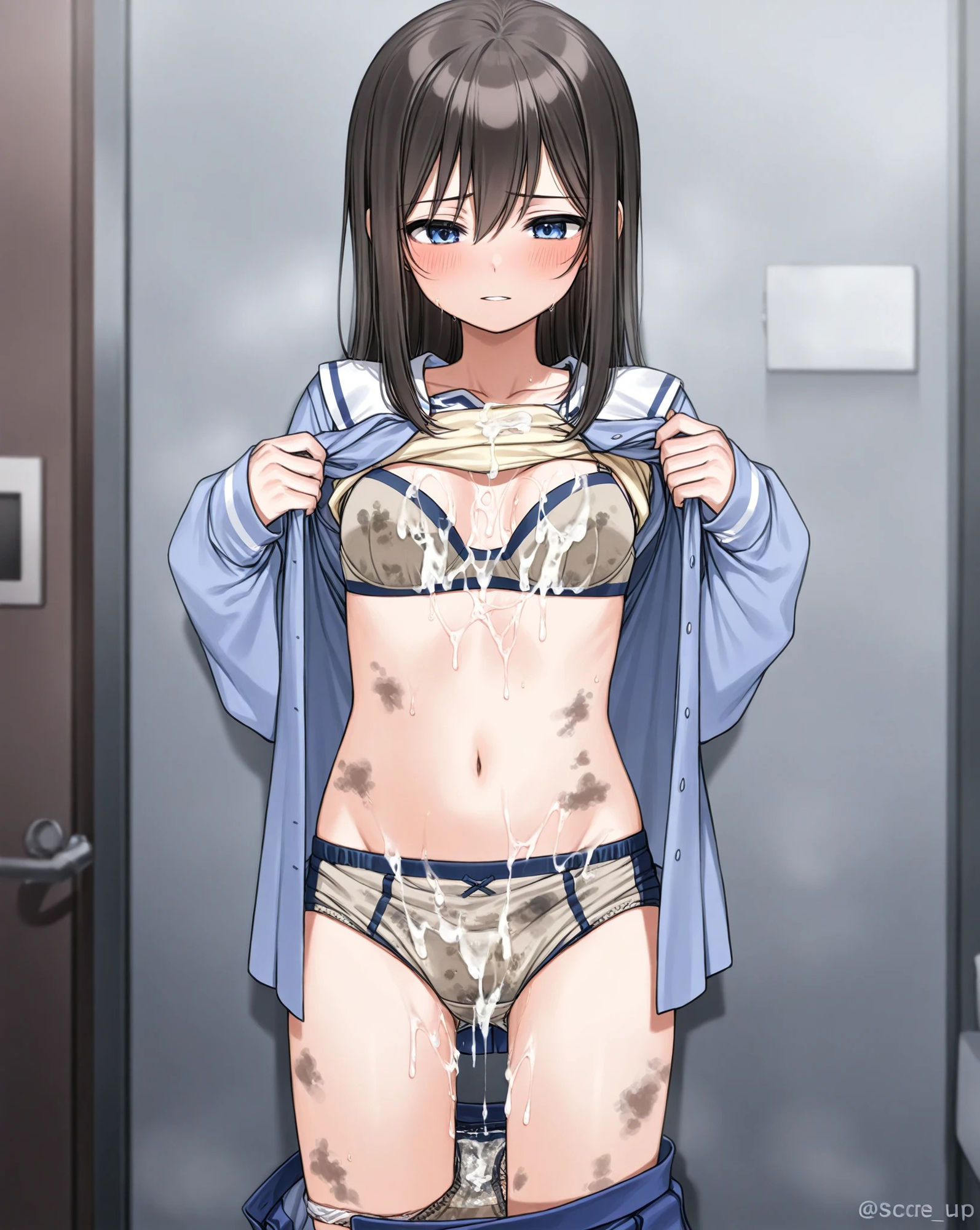 ちっぱいじょしこうせいの汚い下着にぶっかけ！【約160枚】 サンプル1ページ目