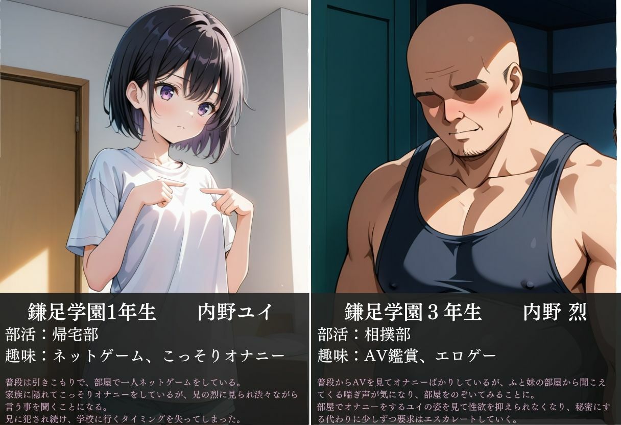 引きこもり妹のオナニーを見つけたので脅して強●種付けした話 サンプル2ページ目