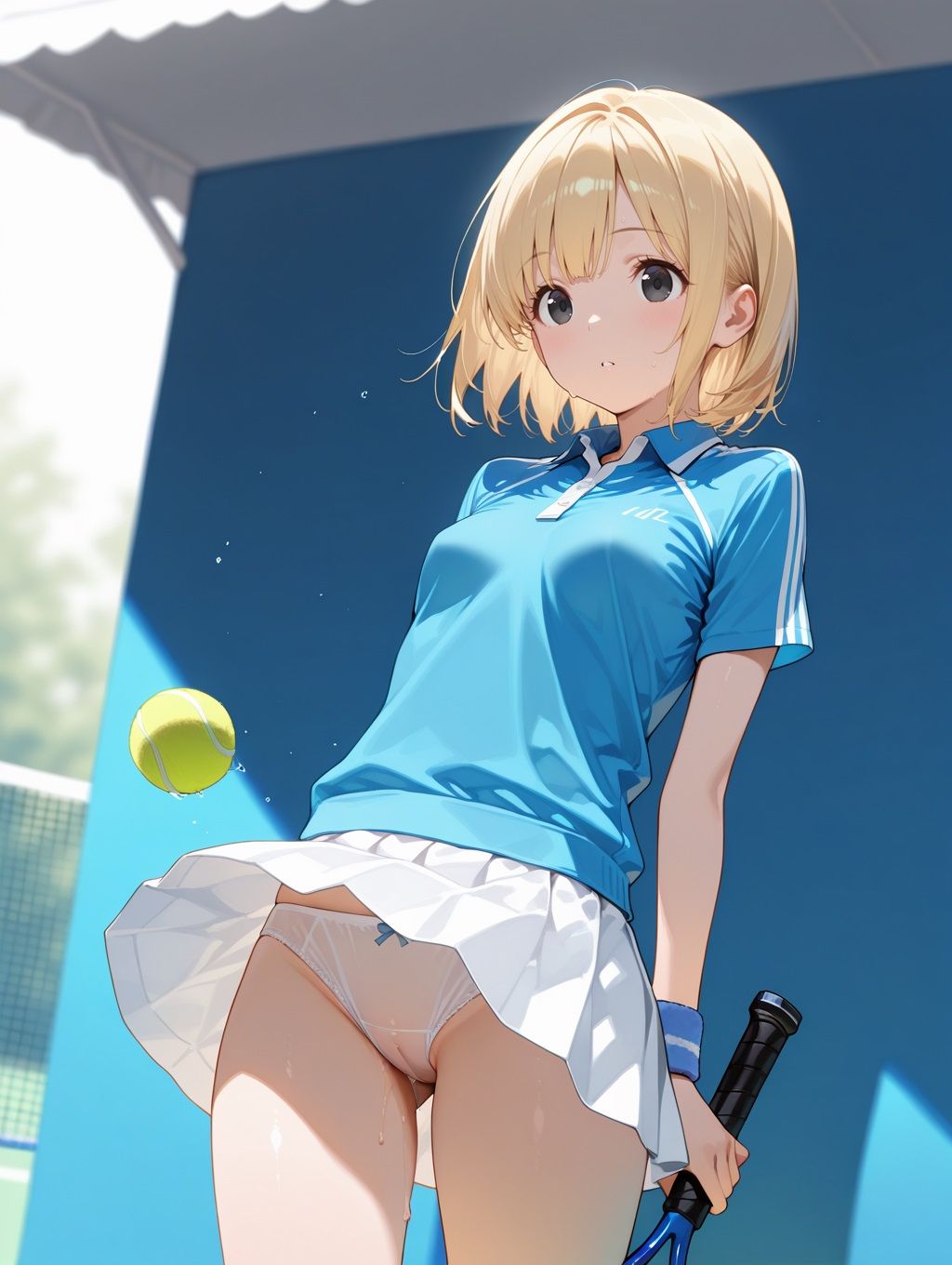 めちゃくちゃ可愛いテニス部女子とウェア姿でえっちなことしたい！ サンプル1ページ目