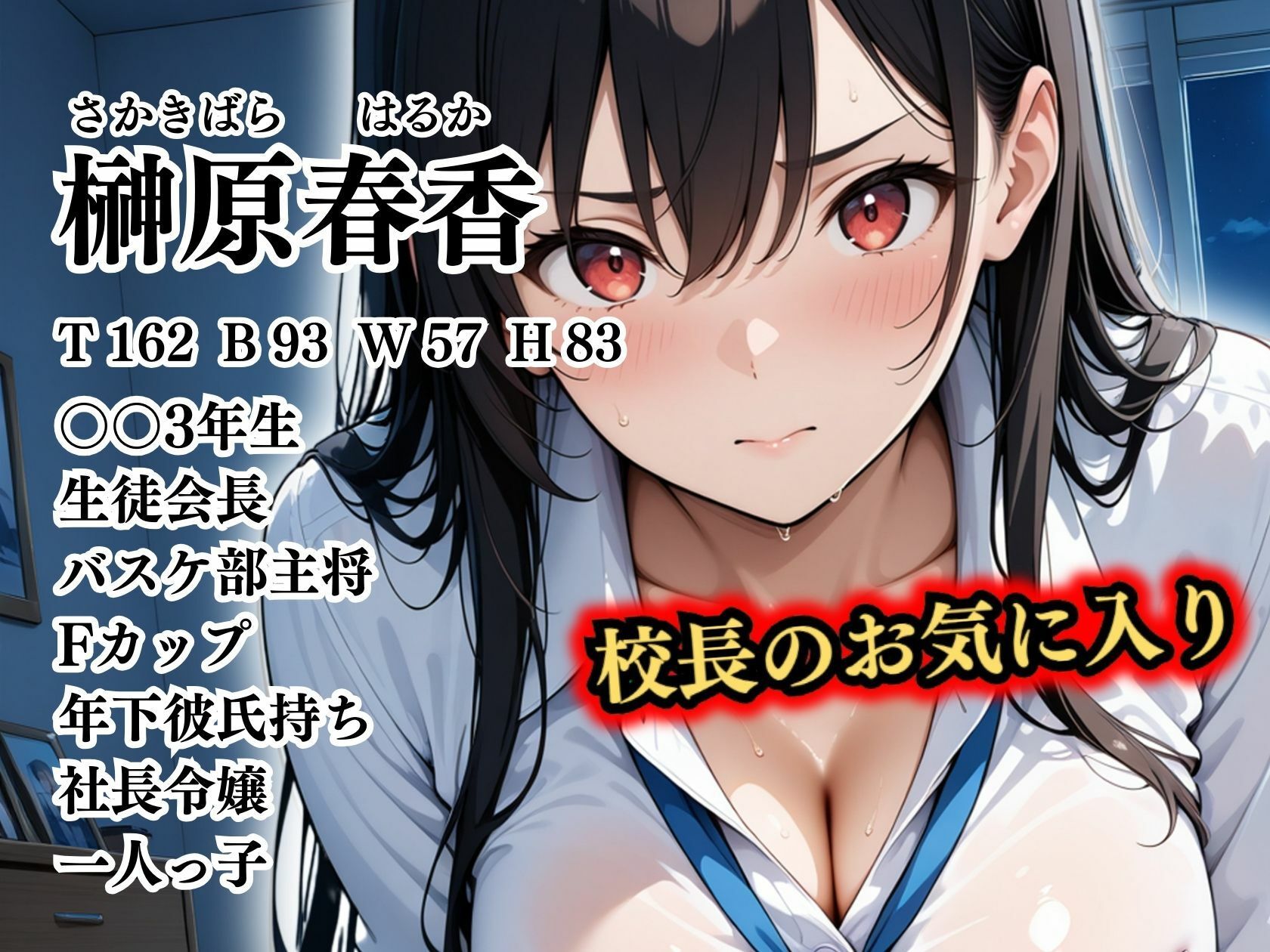 【4Kイラスト】1万3000人の生徒を抱いた校長による榊原春香への性指導（マイルーム編） サンプル2ページ目