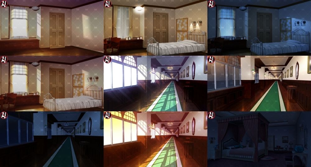 みにくる背景CG分割素材集『お屋敷編』part04A サンプル2ページ目