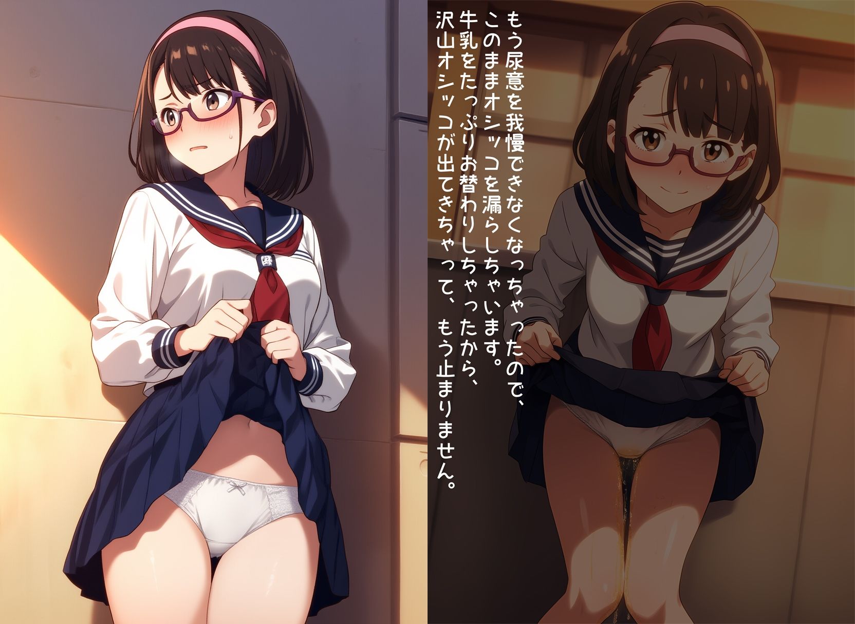 お漏らしフェチな学級委員の秘密 サンプル1ページ目