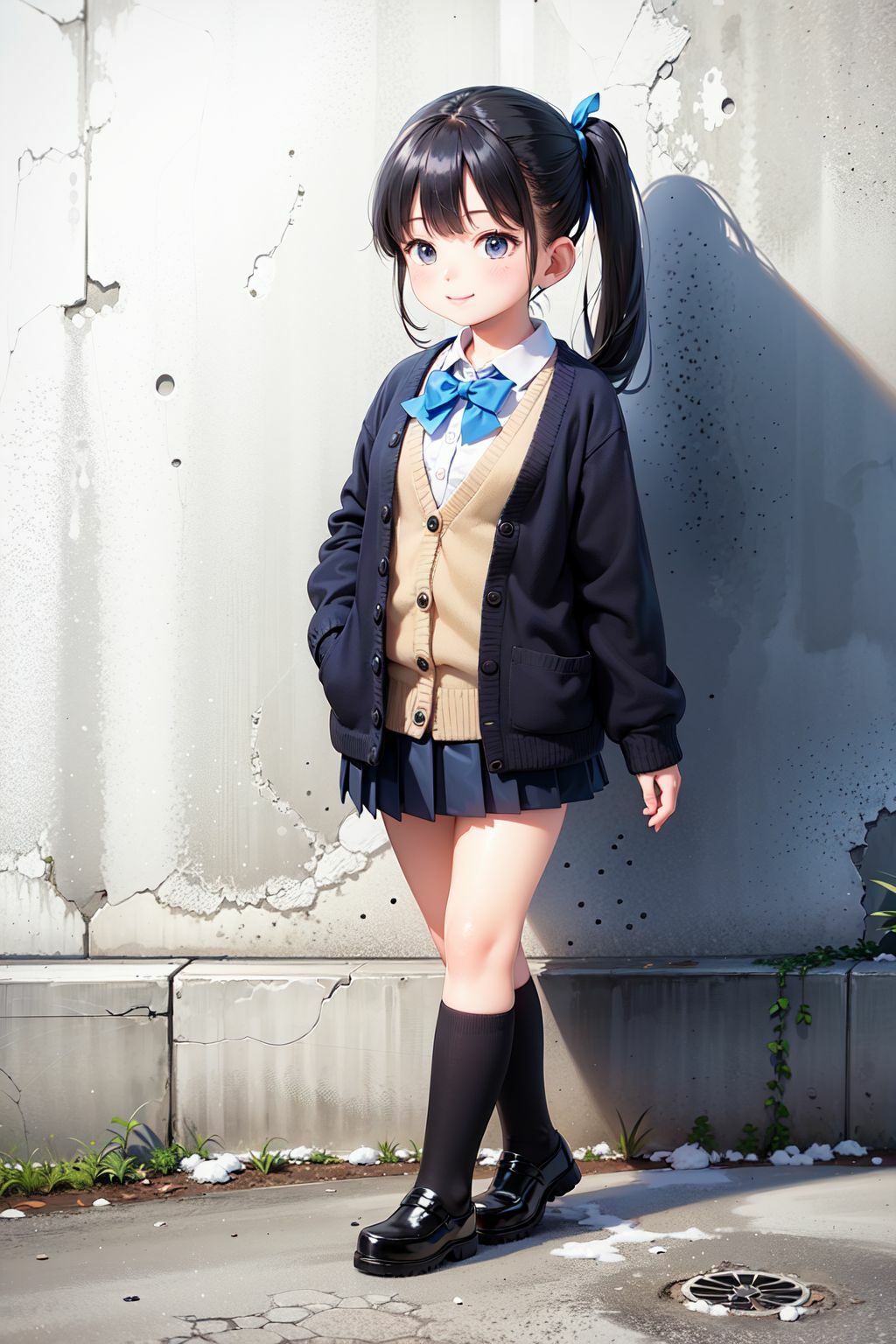 冬の制服女子校生（1）  スカートの中、見せてもらってイイですか？ サンプル1ページ目