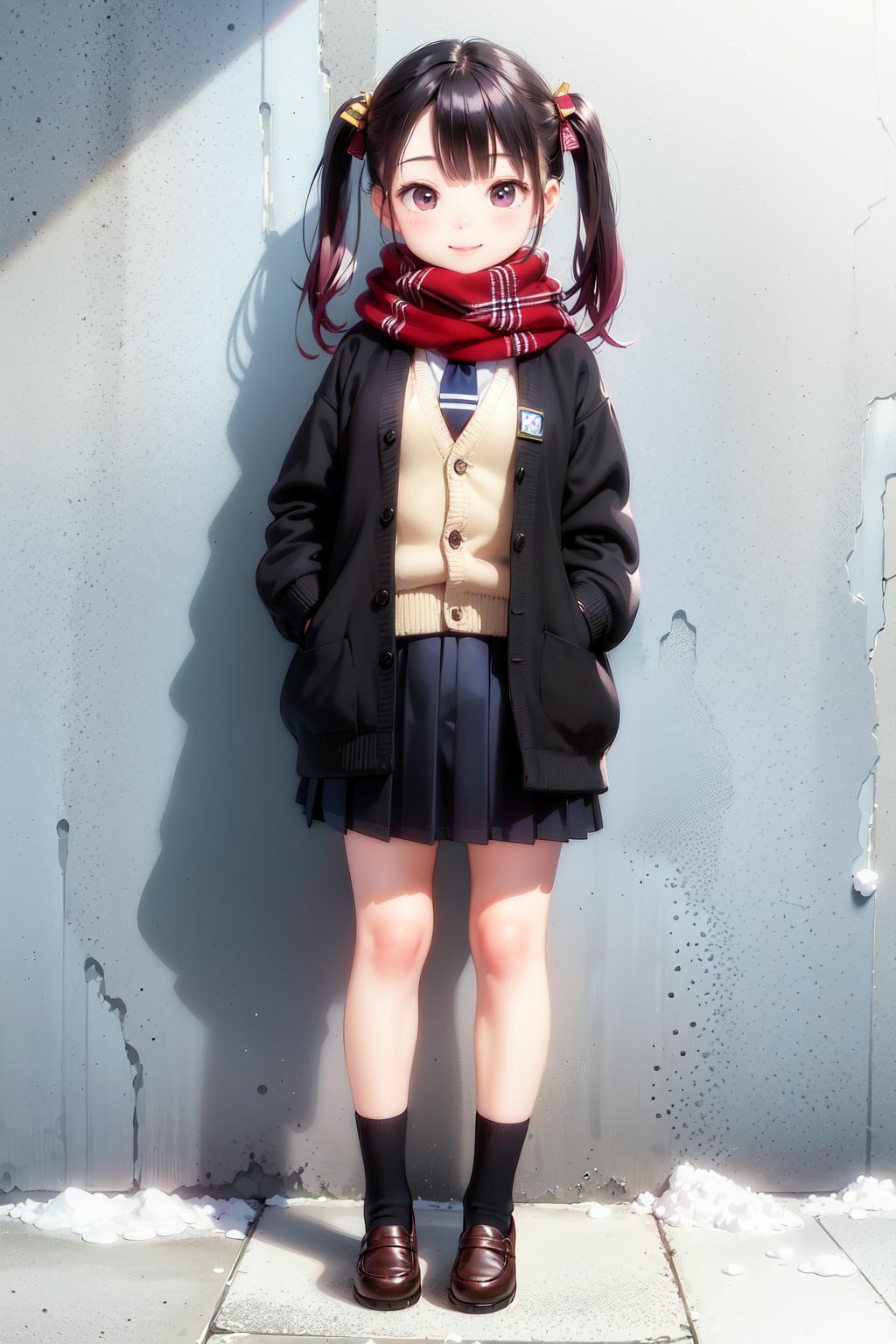 冬の制服女子校生（1）  スカートの中、見せてもらってイイですか？ サンプル3ページ目