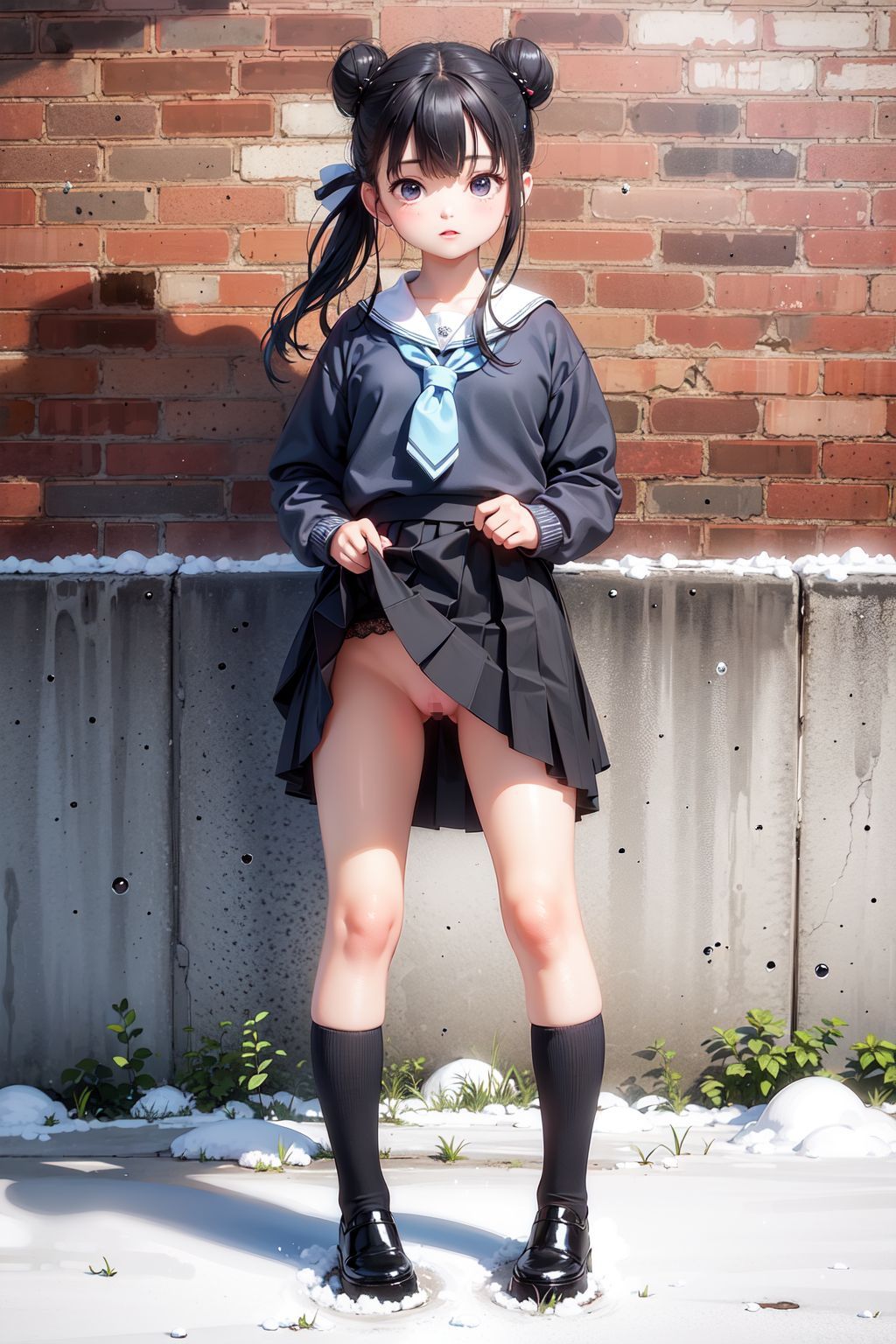 冬の制服女子校生（1）  スカートの中、見せてもらってイイですか？ サンプル10ページ目