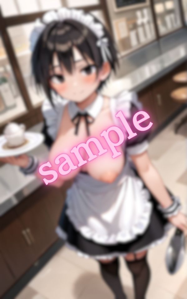 爆乳メイドの誘惑に君は理性を保てるか サンプル6ページ目