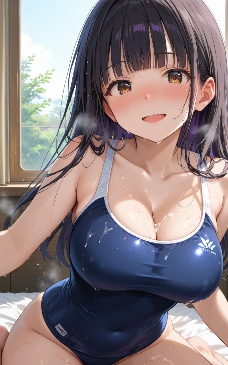 汁だく汗だく種付けSEX〜女子校生とスク水えっち サンプル9ページ目